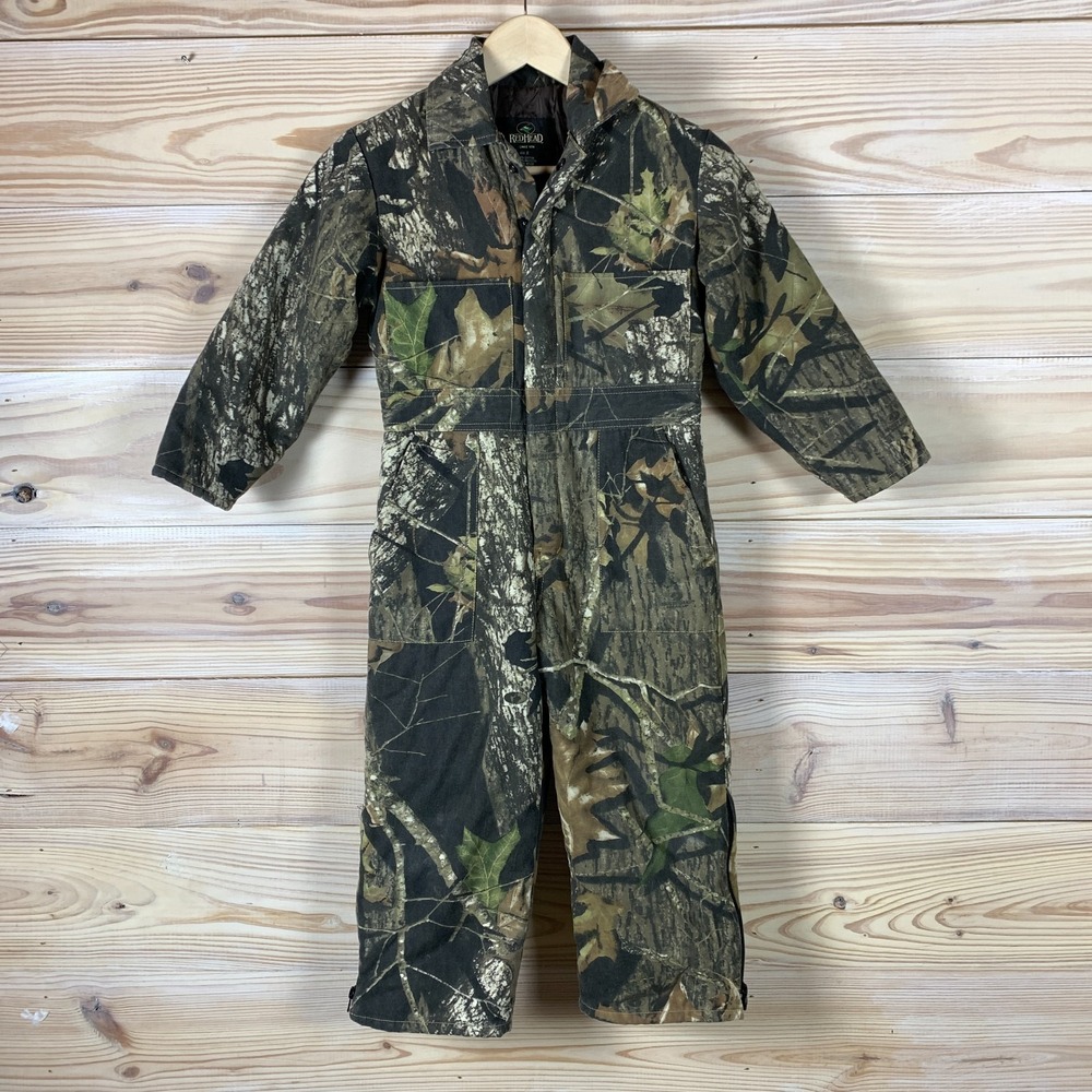 Redhead Kids 8 Insulated Coverall Mossy Oak Breakup Camo Hunting Camp‎ Ranch